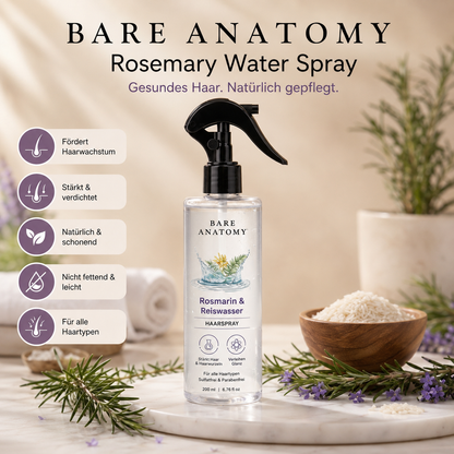 Bare Anatomy Haarspray mit Rosmarin & Reiswasser-Formel, 200 ml