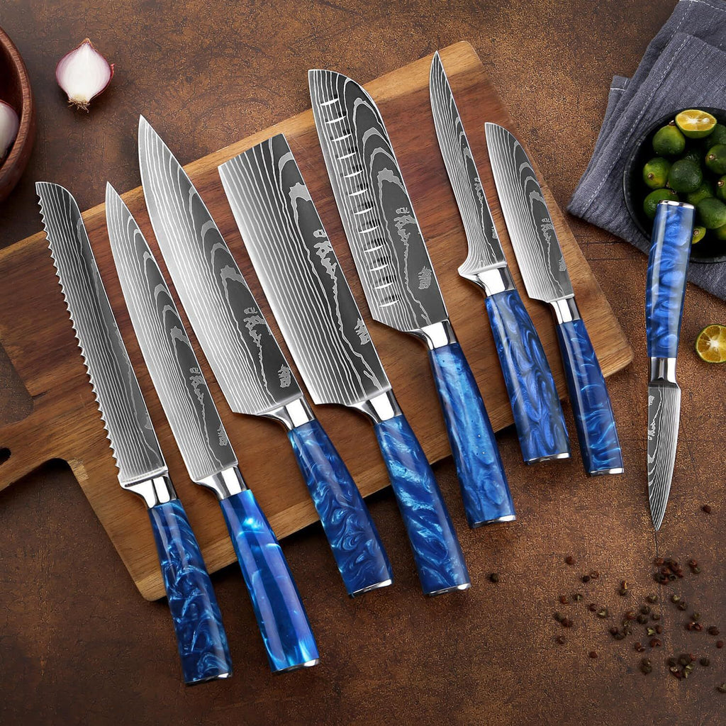 Damascus Steel Kitchen Knife Set