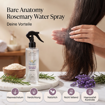 Bare Anatomy Haarspray mit Rosmarin & Reiswasser-Formel, 200 ml